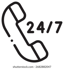 Stunden Unterstützung Modernes Vektorsymbol - Minimale Illustrationssymbolvorlage für Web Mobile App UI Design