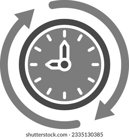 Hours vector icon. Can be used for printing, mobile and web applications.