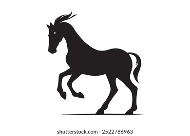 La Ilustración vectorial de la silueta del caballo