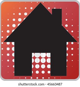 hous sign icon button