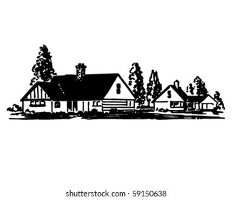 House 1 - Retro Clip Art