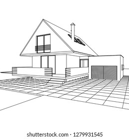  house, 3d illustration