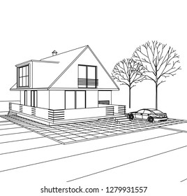  house, 3d illustration
