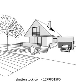  house, 3d illustration