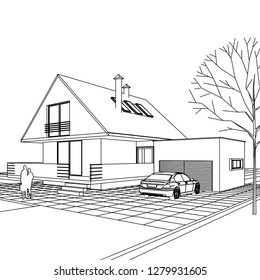  house, 3d illustration