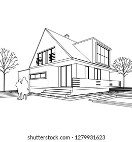  house, 3d illustration