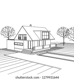  house, 3d illustration