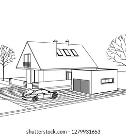  house, 3d illustration