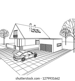  house, 3d illustration