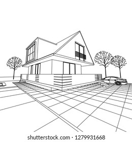  house, 3d illustration