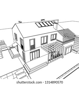 house 3d illustration
