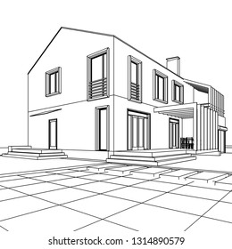 house 3d illustration