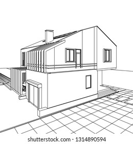 house 3d illustration