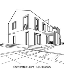 house 3d illustration