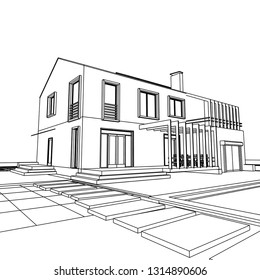 house 3d illustration