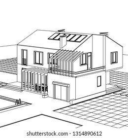 house 3d illustration