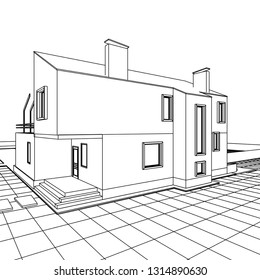 house 3d illustration