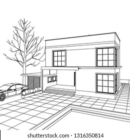 house 3d illustration