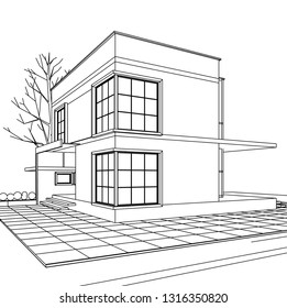 house 3d illustration