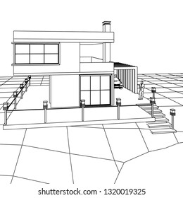 house 3d illustration