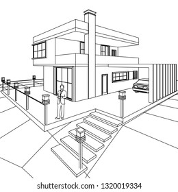house 3d illustration