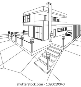 house 3d illustration