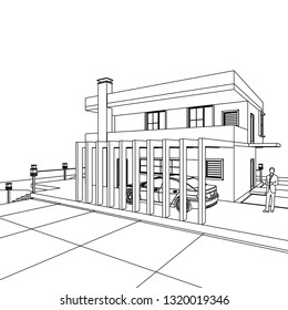 house 3d illustration