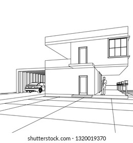 house 3d illustration
