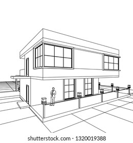 house 3d illustration