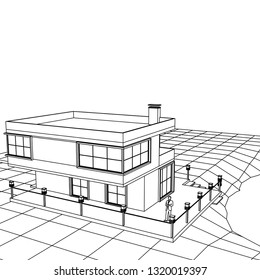 house 3d illustration