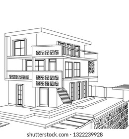 house 3d illustration