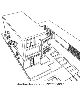 house 3d illustration