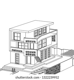 house 3d illustration