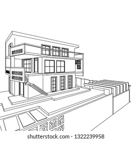 house 3d illustration