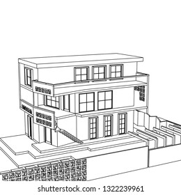house 3d illustration