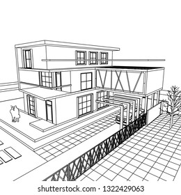 house 3d illustration