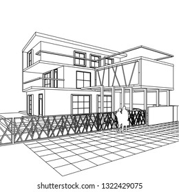 house 3d illustration