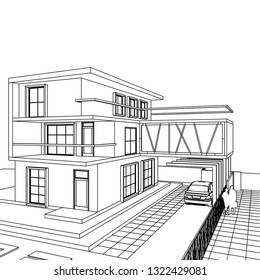 house 3d illustration