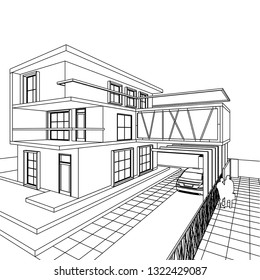 house 3d illustration