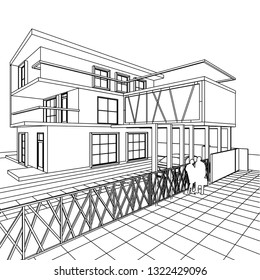house 3d illustration