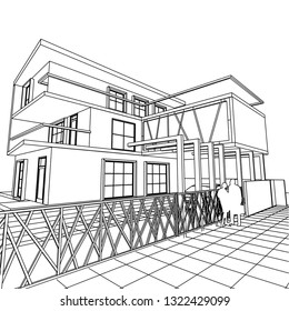 house 3d illustration