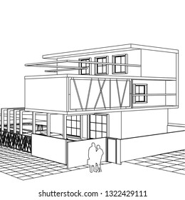 house 3d illustration