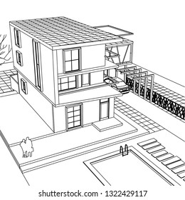 house 3d illustration