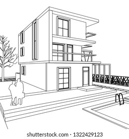 house 3d illustration