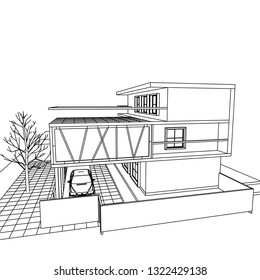 house 3d illustration