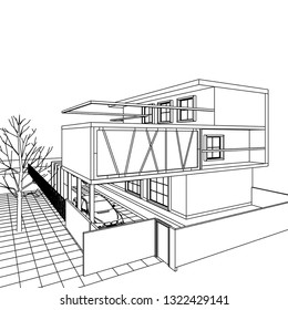 house 3d illustration