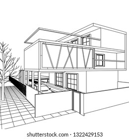 house 3d illustration