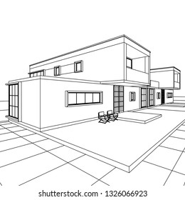 house 3d illustration