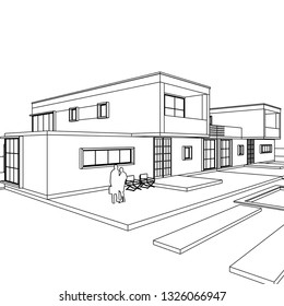house 3d illustration