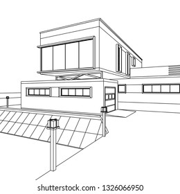 house 3d illustration